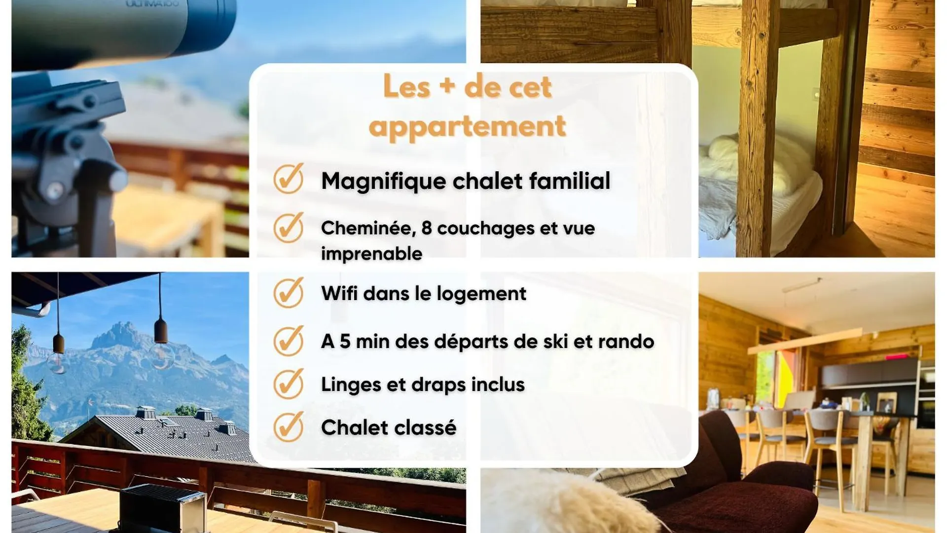 קומבלו Chaleureux Chalet Familial - Vue Epoustouflante